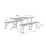 Voir la diapositive 6 : SWEEEK Lot de 2 tables de réception pliantes acier 2 bancs Fiesta 180cm gris foncé
