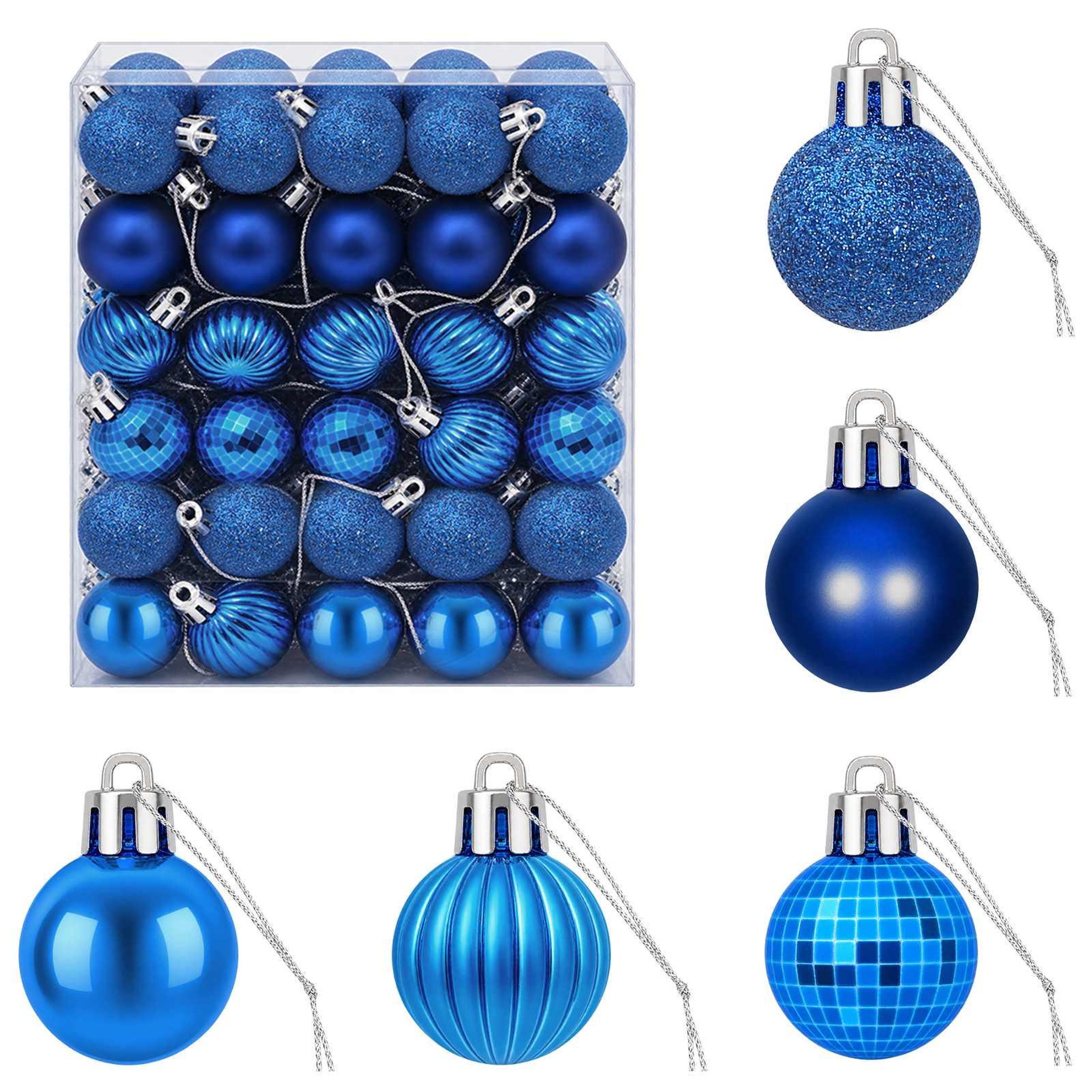 VIDAXL Ensemble de boules de Noël 150 pc Bleu Diam. 3 cm Polystyrene
