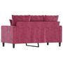 Voir la diapositive 5 : VIDAXL Canape a 2 places Rouge bordeaux 120 cm Velours