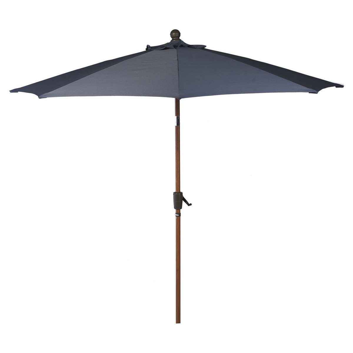 GARDENSTAR Parasol déporté avec manivelle - Effet bois - D2,7m - Bleu