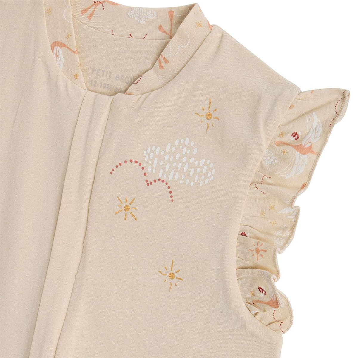 Petit Béguin Turbulette d'été avec pieds retroussables Poésie d'été