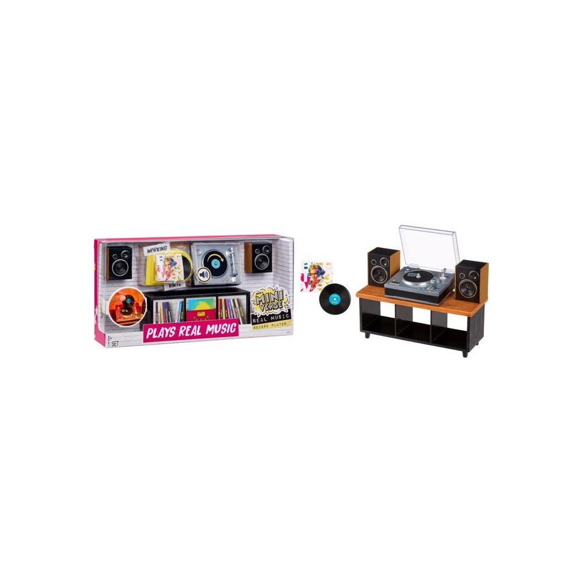Voir la diapositive 6 : Set platine vinyle miniature jouet 2 haut-parleurs et 1 vinyle, multicolore, pour enfants dès 8 ans