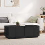 Voir la diapositive 1 : VIDAXL Table basse Noir 110x50x40 cm Bois massif de pin