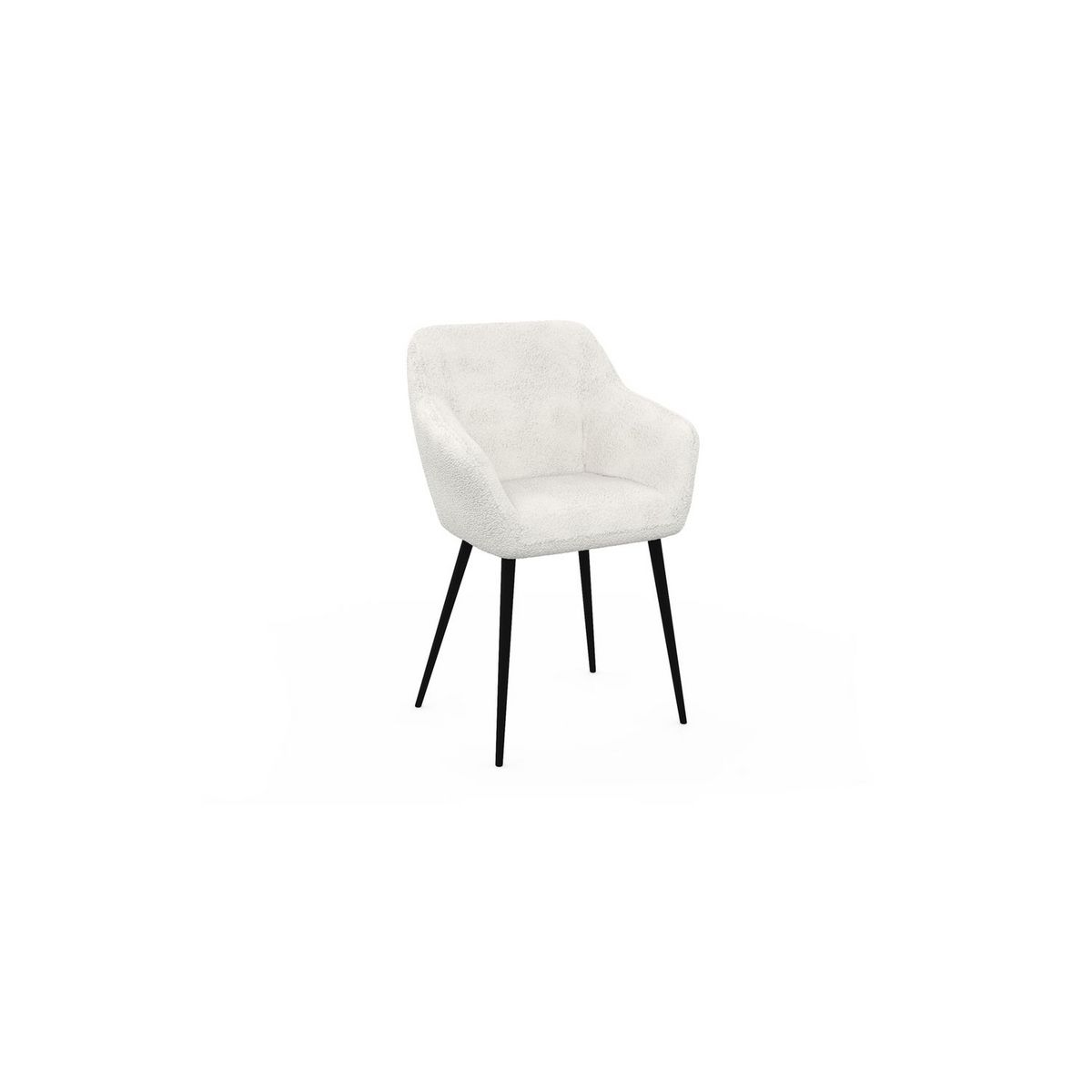 Lot de 2 chaises tissu bouclette JULIE