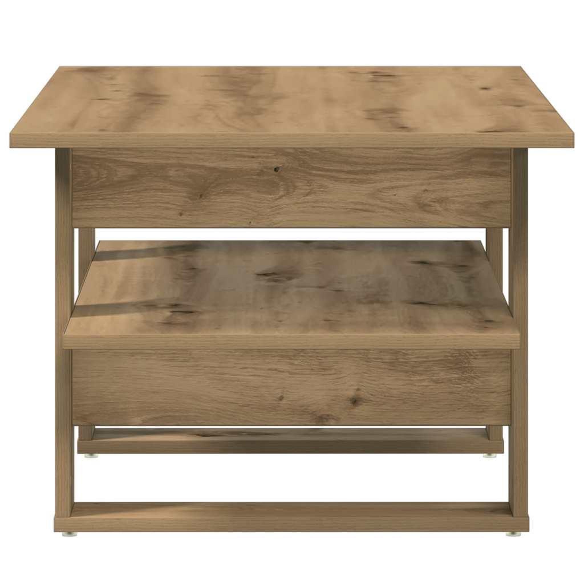 Voir la diapositive 5 : VIDAXL Table basse chene artisanal 102x55x42 cm bois d'ingenierie