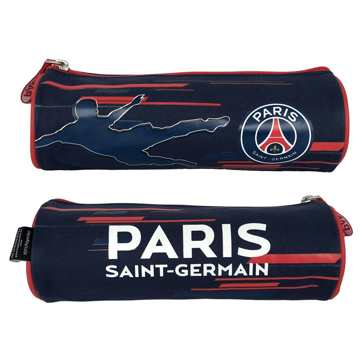 Trousse ronde bleue et rouge PSG