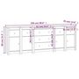 Voir la diapositive 6 : VIDAXL Buffet 230x35x80 cm Bois massif de pin