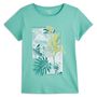 Voir la diapositive 3 : IN EXTENSO T-shirt manches courtes vert imprimé tropical femme