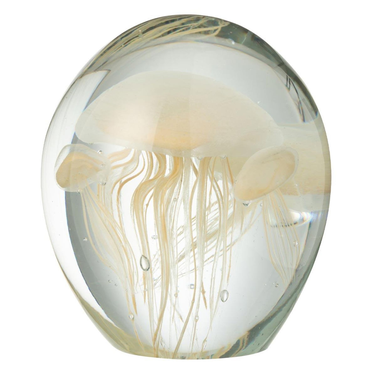 Paris Prix Presse-Papier en Verre Méduses  Calypso  16cm Beige
