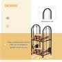 Voir la diapositive 6 : OUTSUNNY Serviteur de cheminée - porte bûches - range bûches multi-accessoires 2 étagères métal noir