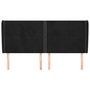 Voir la diapositive 3 : VIDAXL Tete de lit avec oreilles Noir 203x23x118/128 cm Velours