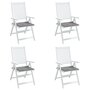 VIDAXL Coussins de chaise de jardin 4 pcs gris 50x50x3 cm tissu oxford