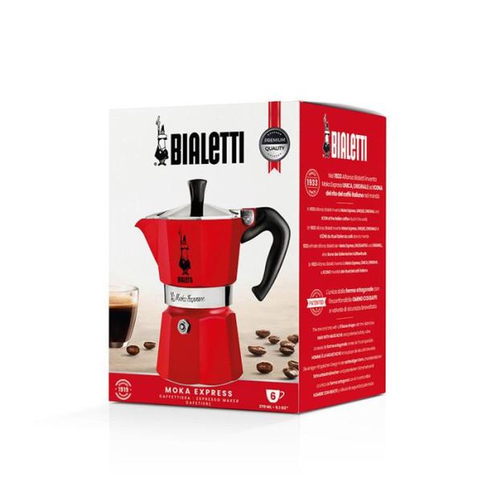 Voir la diapositive 5 : BIALETTI Cafetière italienne 6 tasses rouge - 0004943