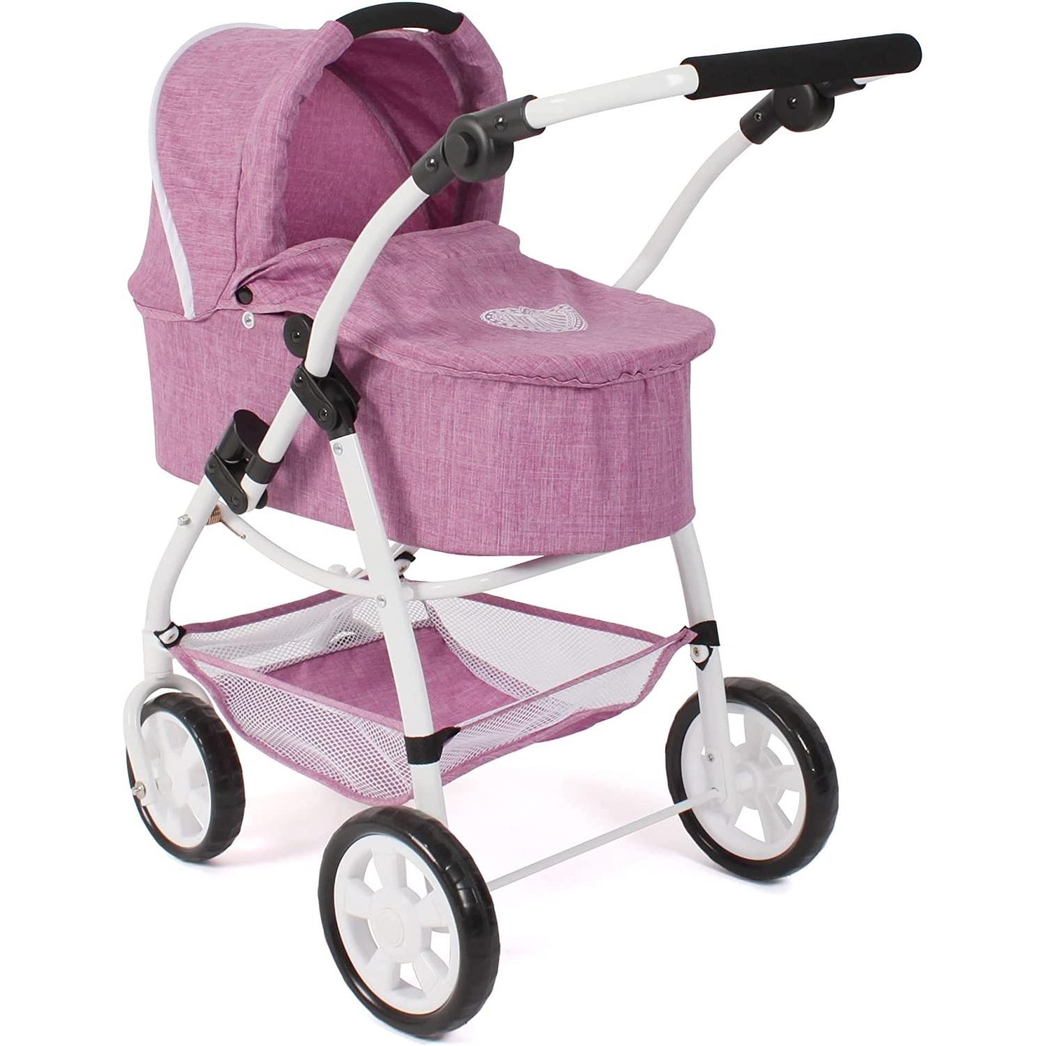 Voir la diapositive 2 : BAYER CHIC 2000 Poussette pour poupées 3 en 1 EMOTION jean rose