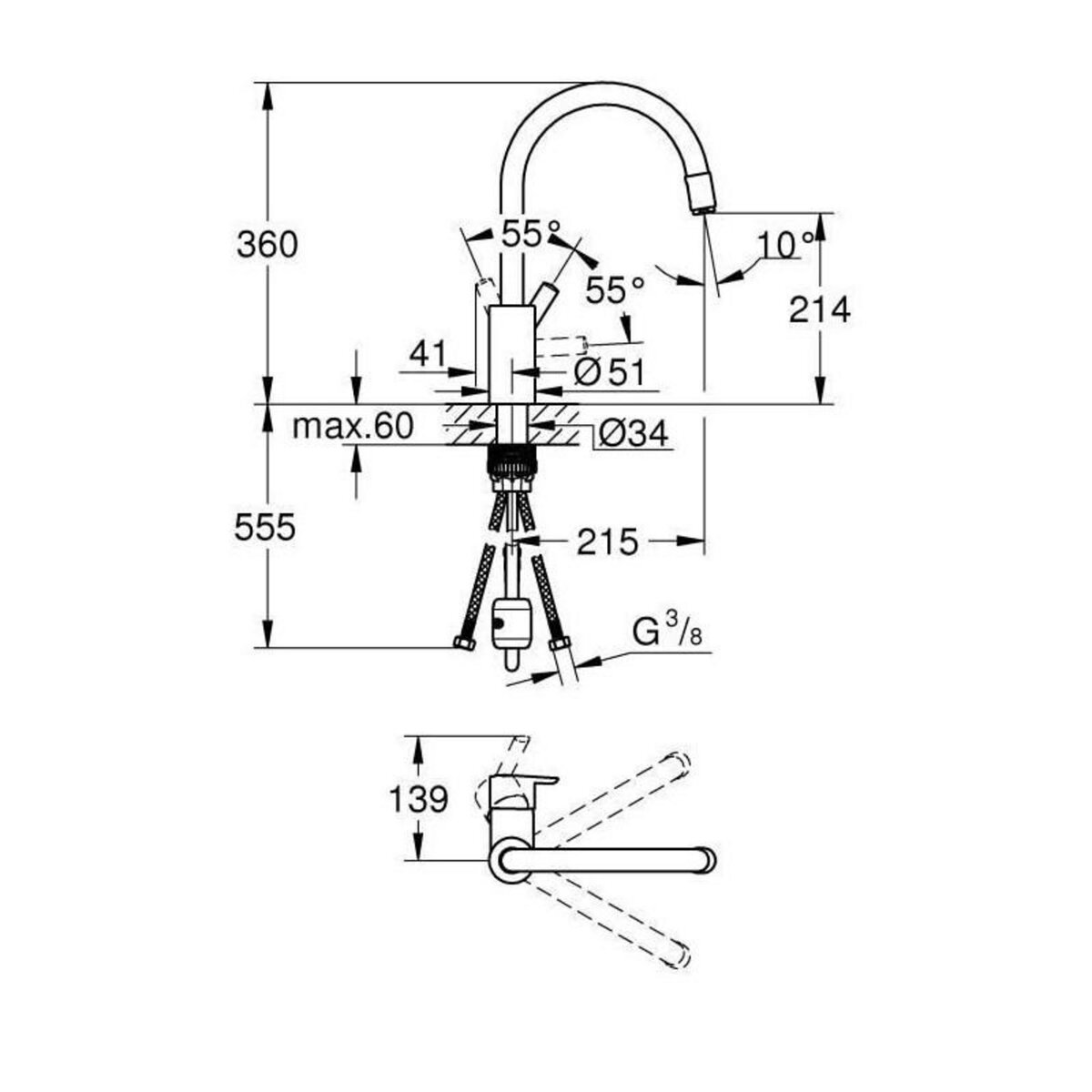 Grohe Mitigeur monocommande - Evier - GROHE