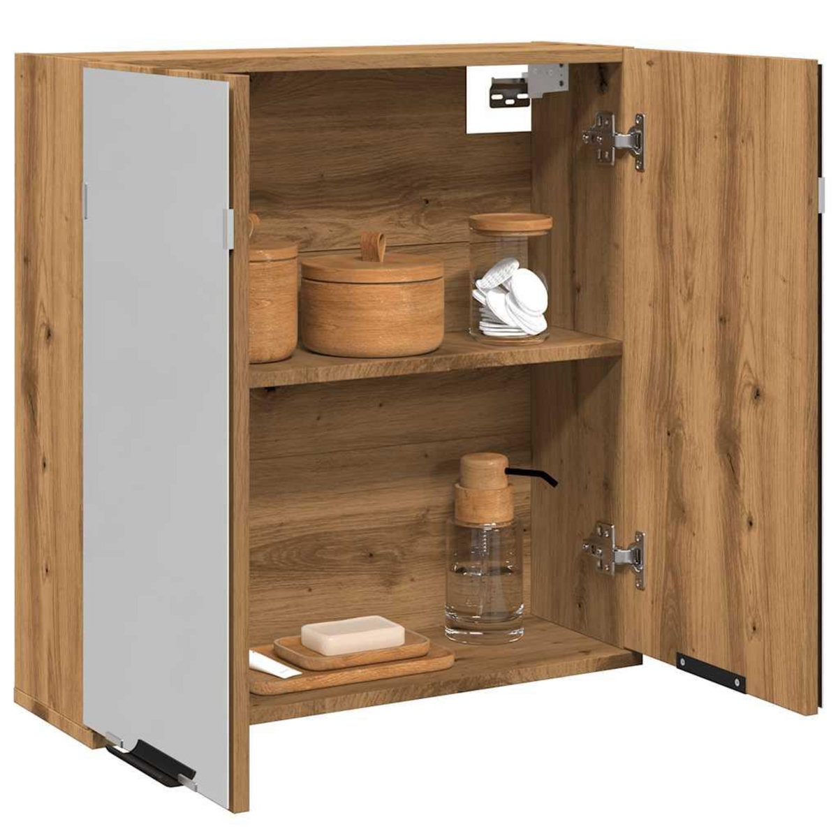 VIDAXL Armoire a miroir de salle de bain chene artisanal 64x20x66,5 cm