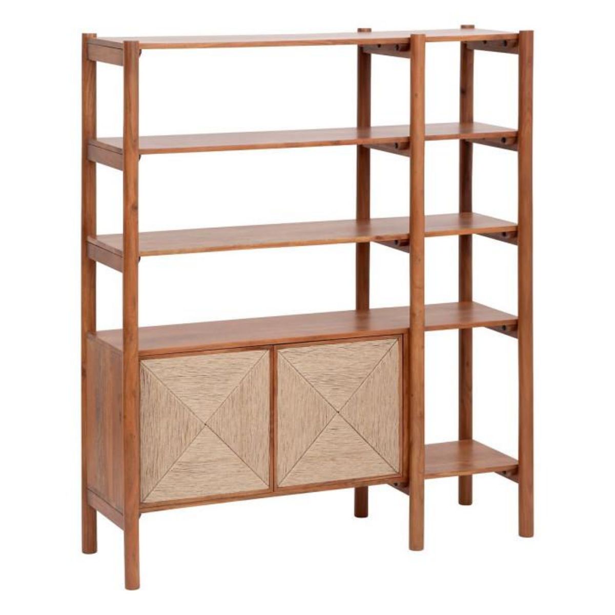 ATMOSPHERA Bibliothèque 2 Portes en Bois  Apala  150cm Marron