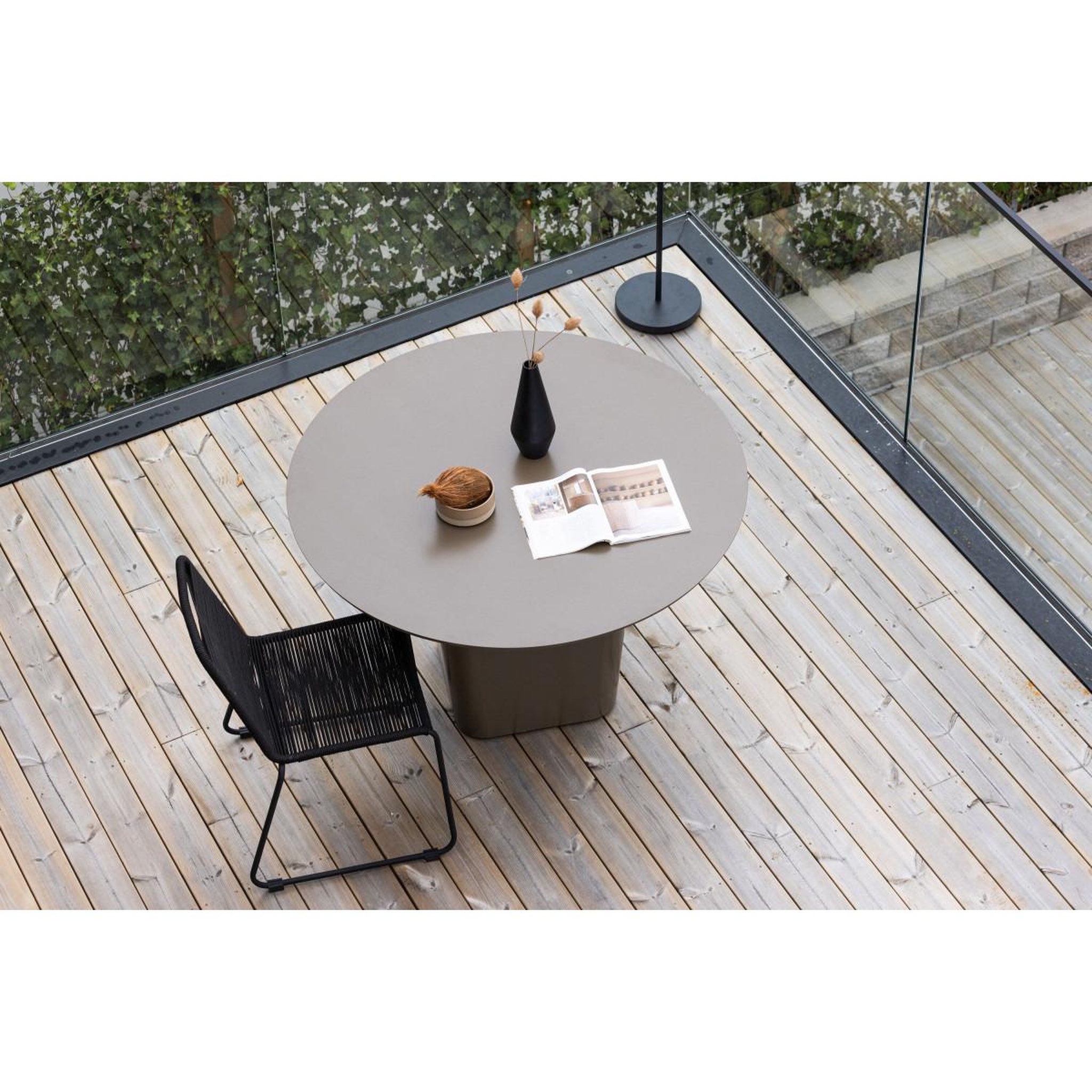 Voir la diapositive 6 : Paris Prix Table de jardin ronde  santa fe  120cm marron