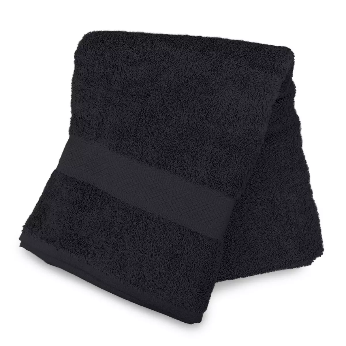 SOLEIL D'OCRE Drap de bain en coton 500 gr/m2 70x130 cm LAGUNE noir, par Soleil d'ocre