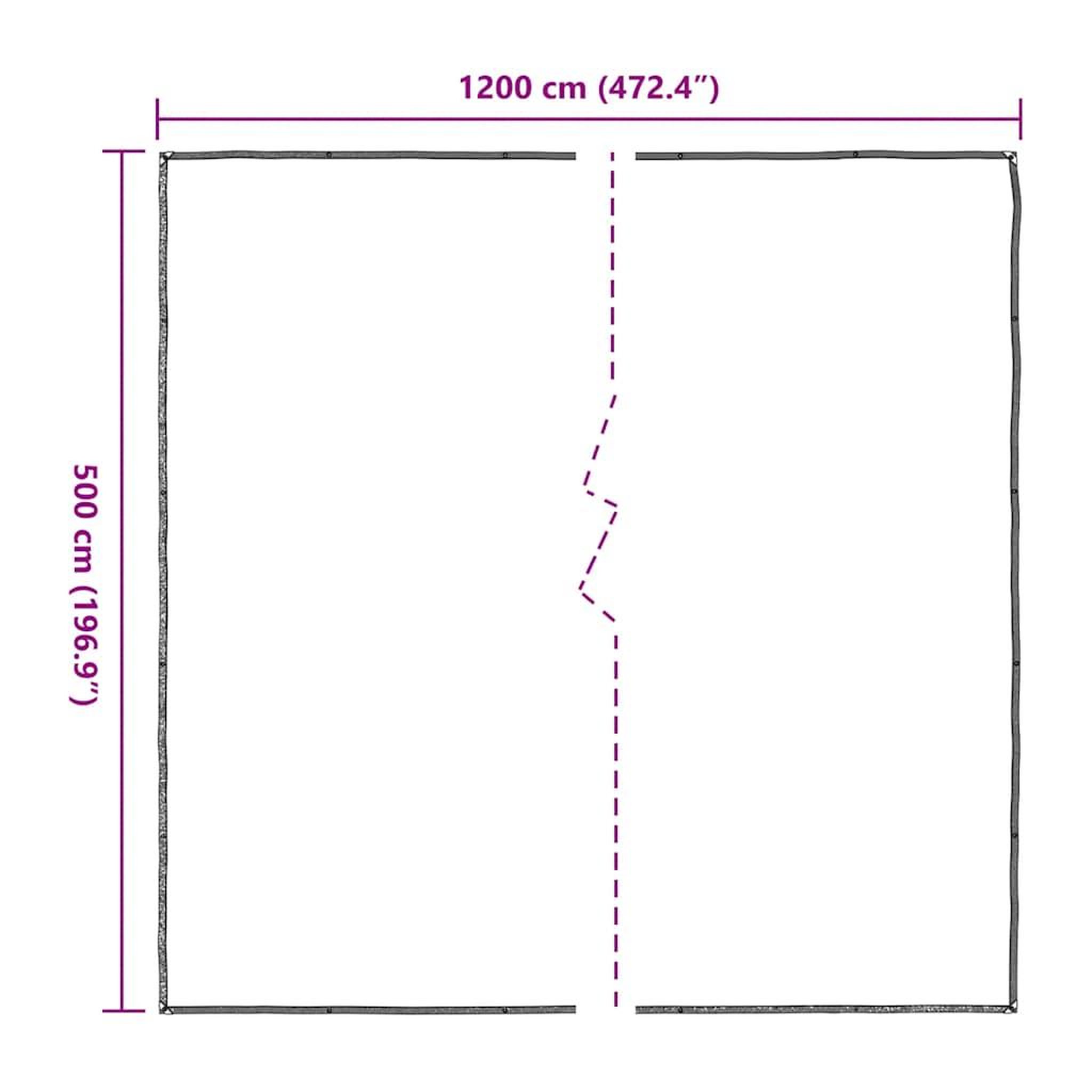 Voir la diapositive 6 : VIDAXL Bache transparente avec œillets 5x12 m polyethylene
