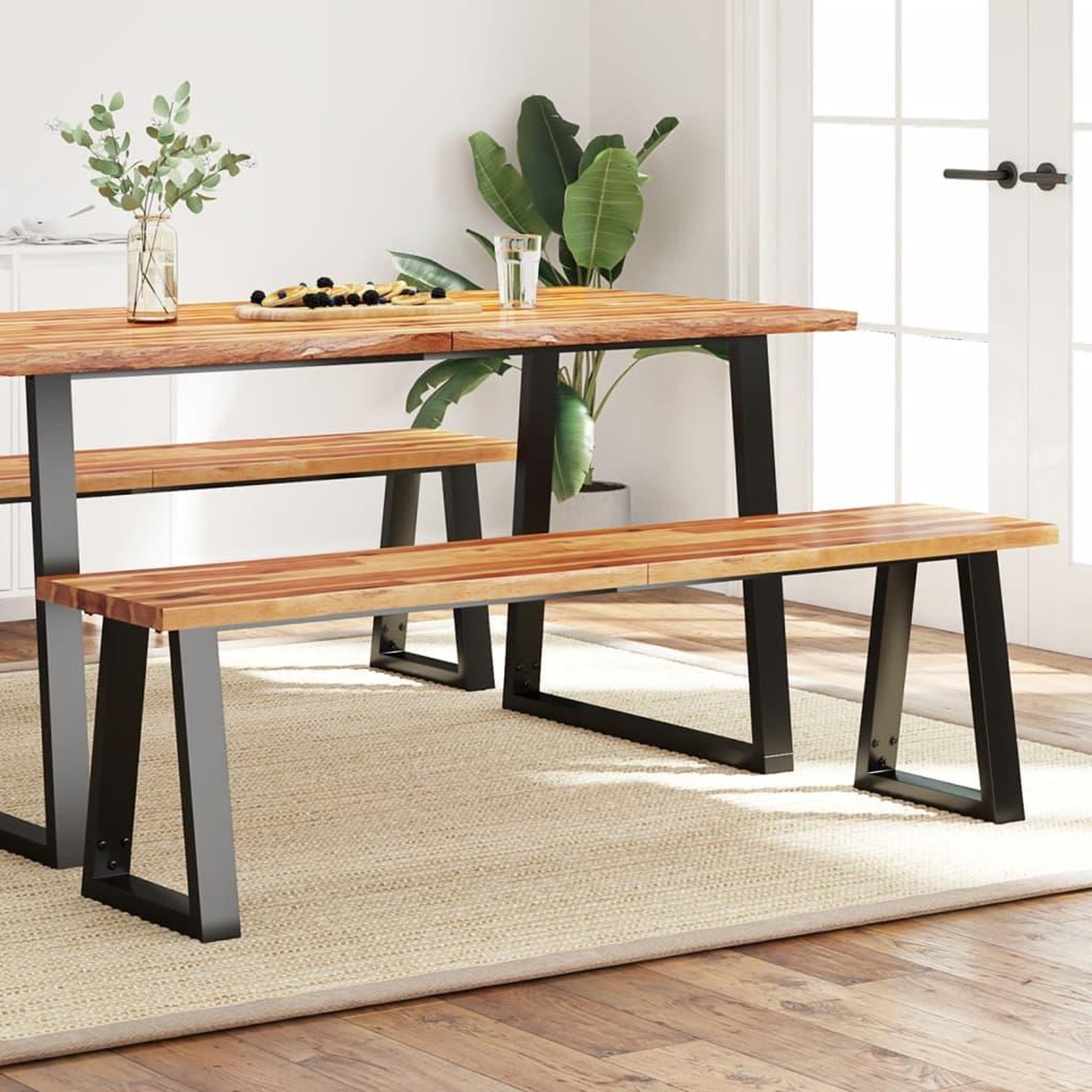 VIDAXL Banc avec bord vivant 160 cm bois d'acacia massif