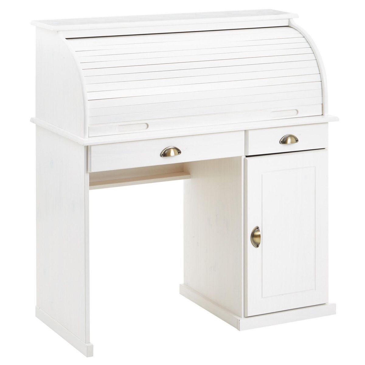 IDIMEX Bureau secrétaire TOM avec 2 tiroirs et 1 porte en pin massif