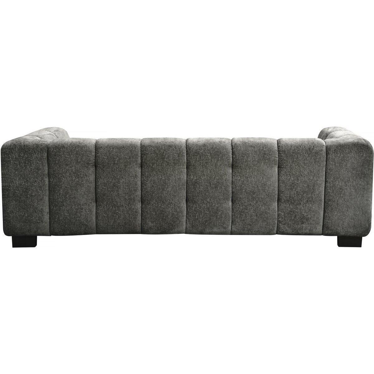 Habitat et Jardin Canapé droit design en tissu chenille 3 places  Foch - Gris