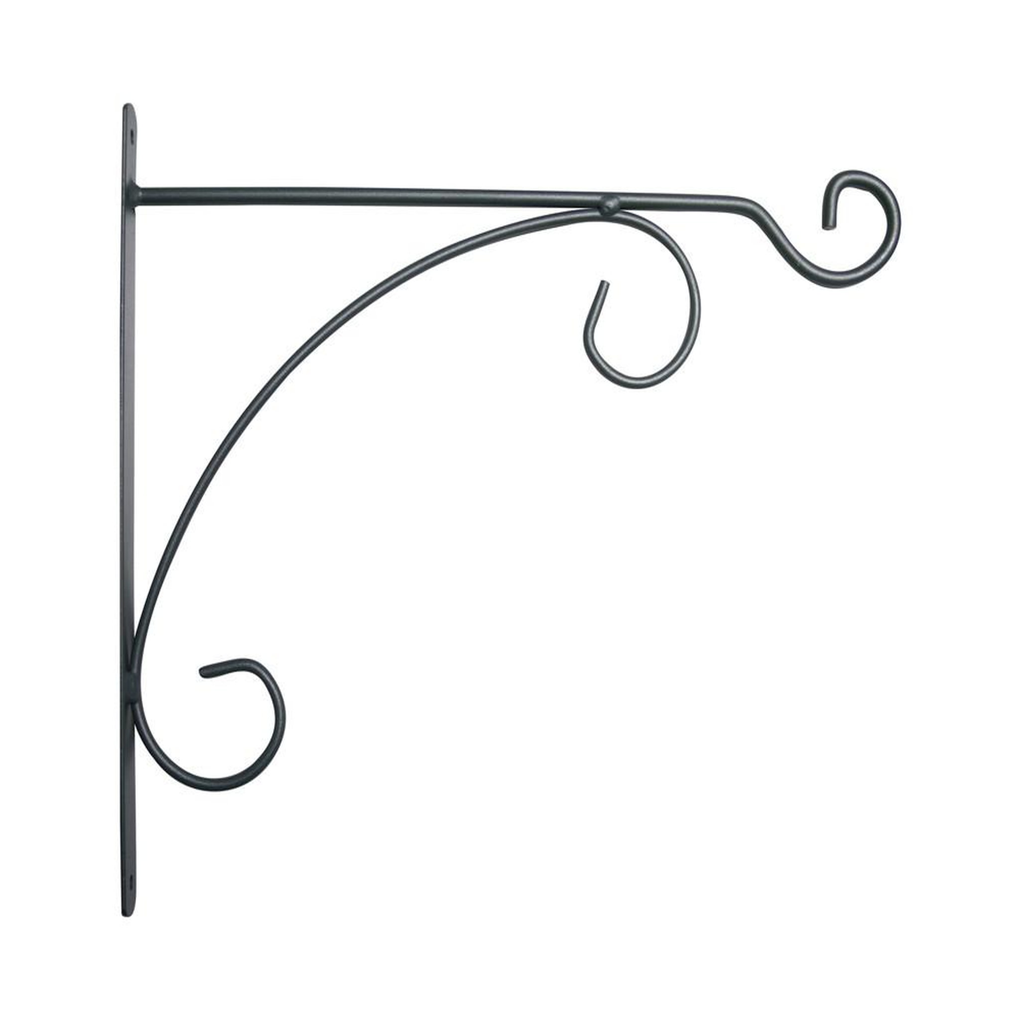 CENTRALE BRICO Potence fer rond anthracite - 32x30 cm - acier époxy