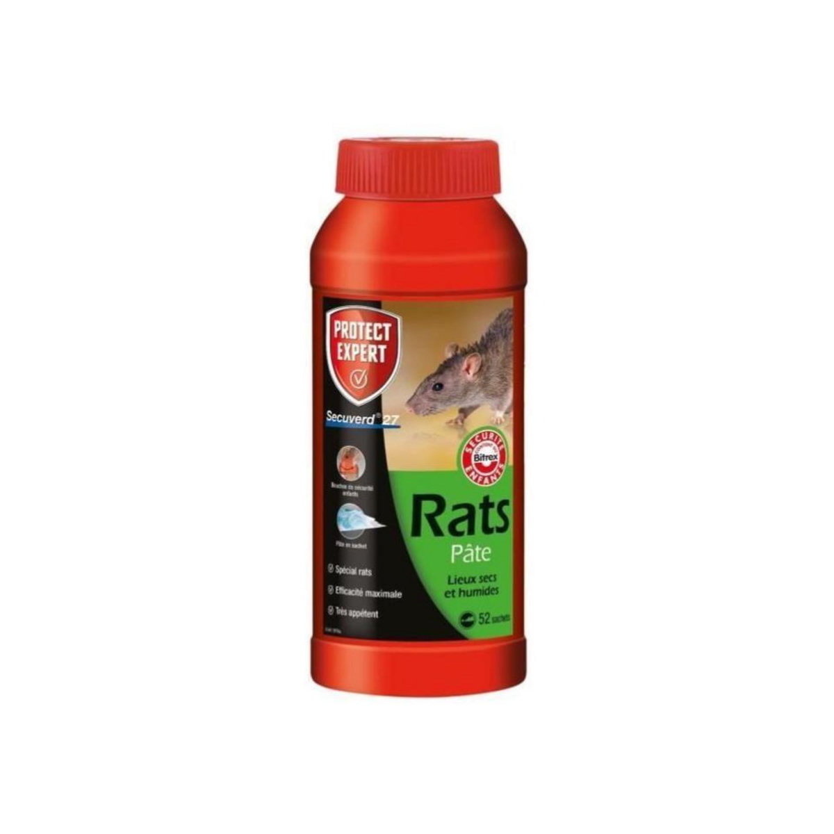 CENTRALE BRICO Protect Expert Racpat520 Rats Campagnols Pates - 240 G Pex