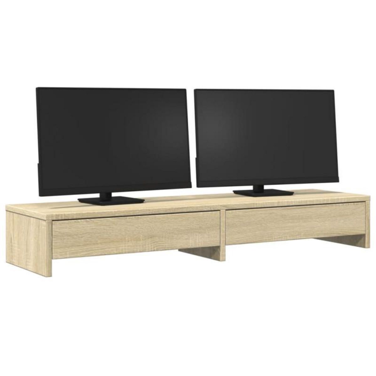 VIDAXL Support de moniteur avec tiroirs chêne sonoma bois d ingénierie