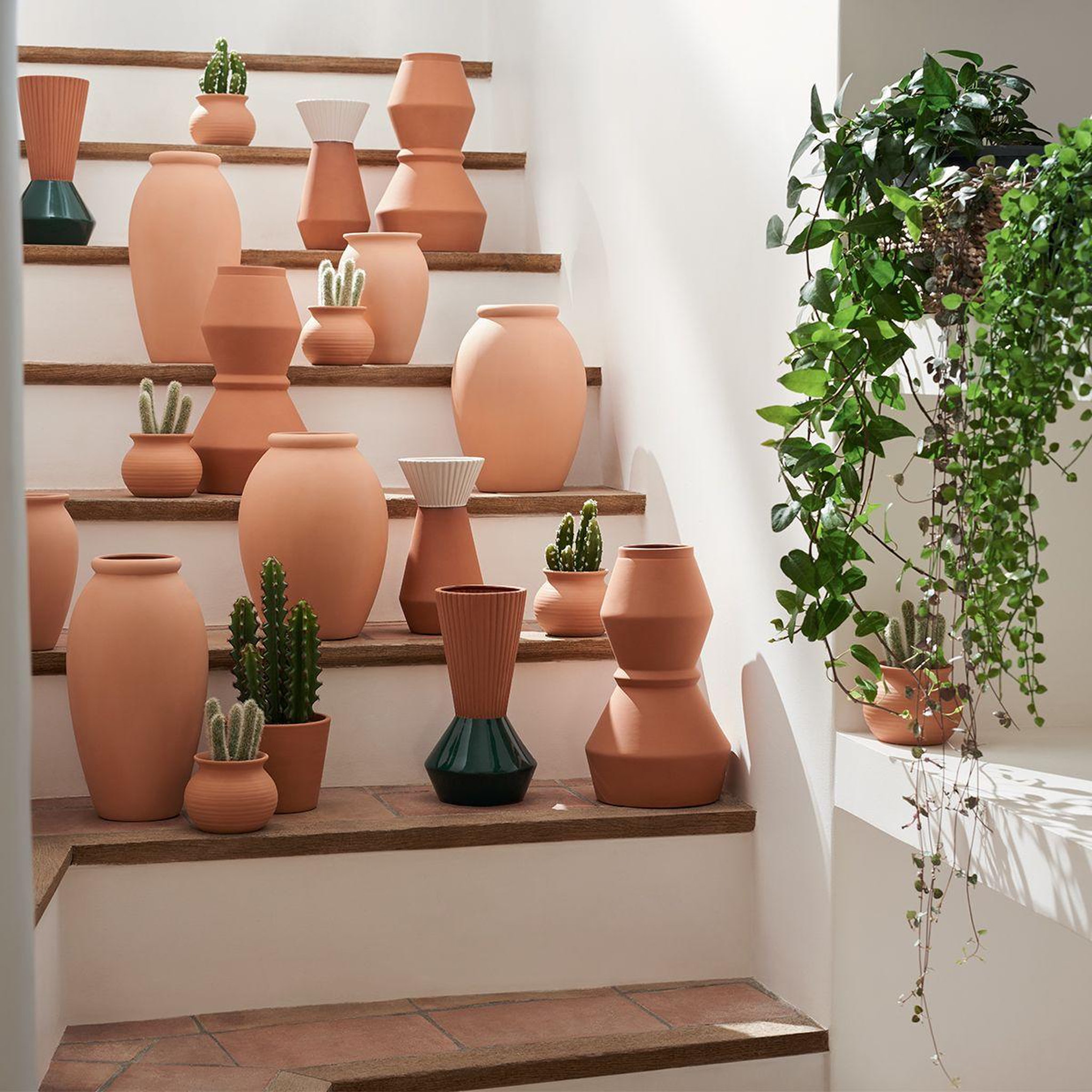 Voir la diapositive 3 : ATMOSPHERA Plante artificielle cactus  alicante  30cm vert