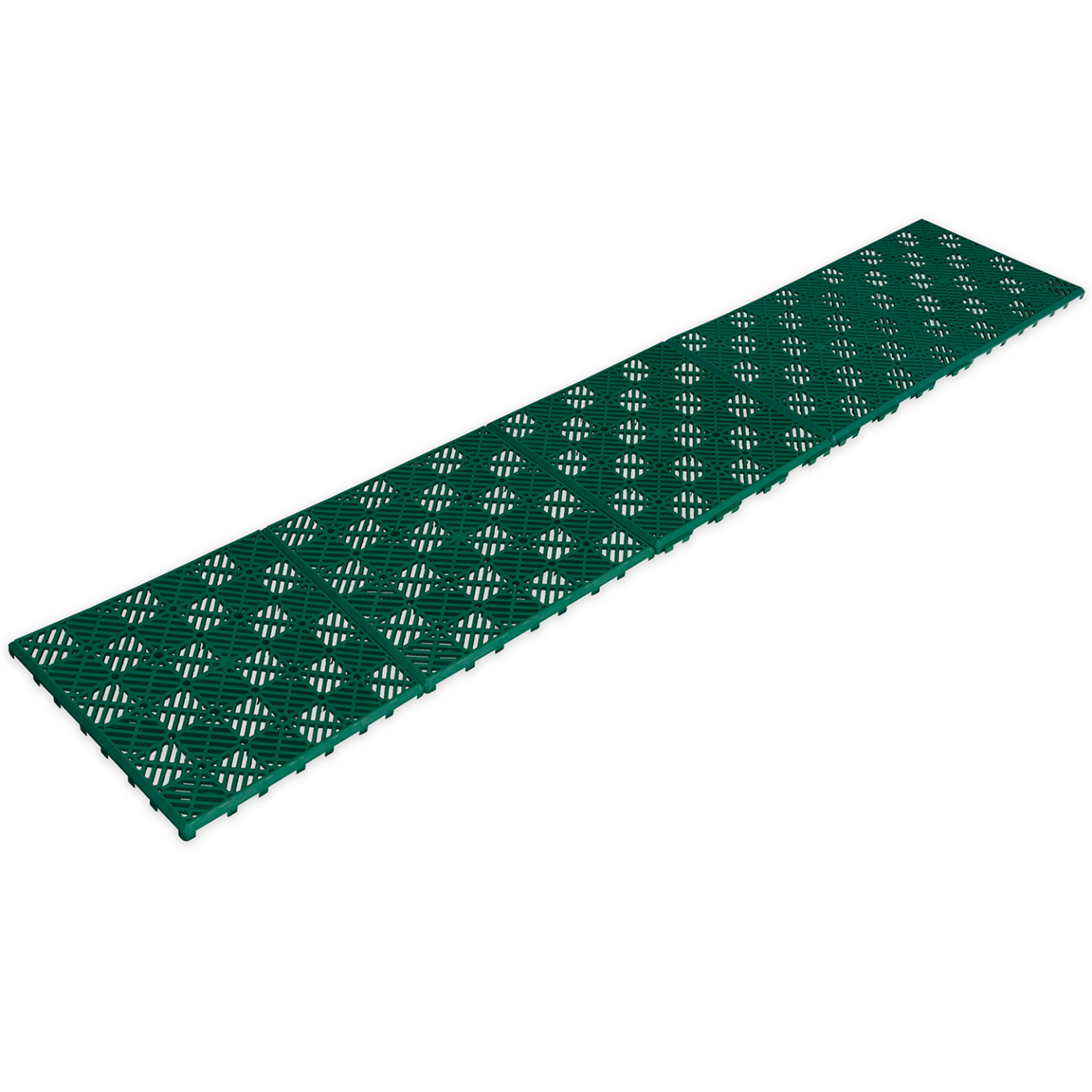 Voir la diapositive 5 : ID MARKET Lot de 10 dalles caillebotis de jardin vert 29.5x29.5 cm