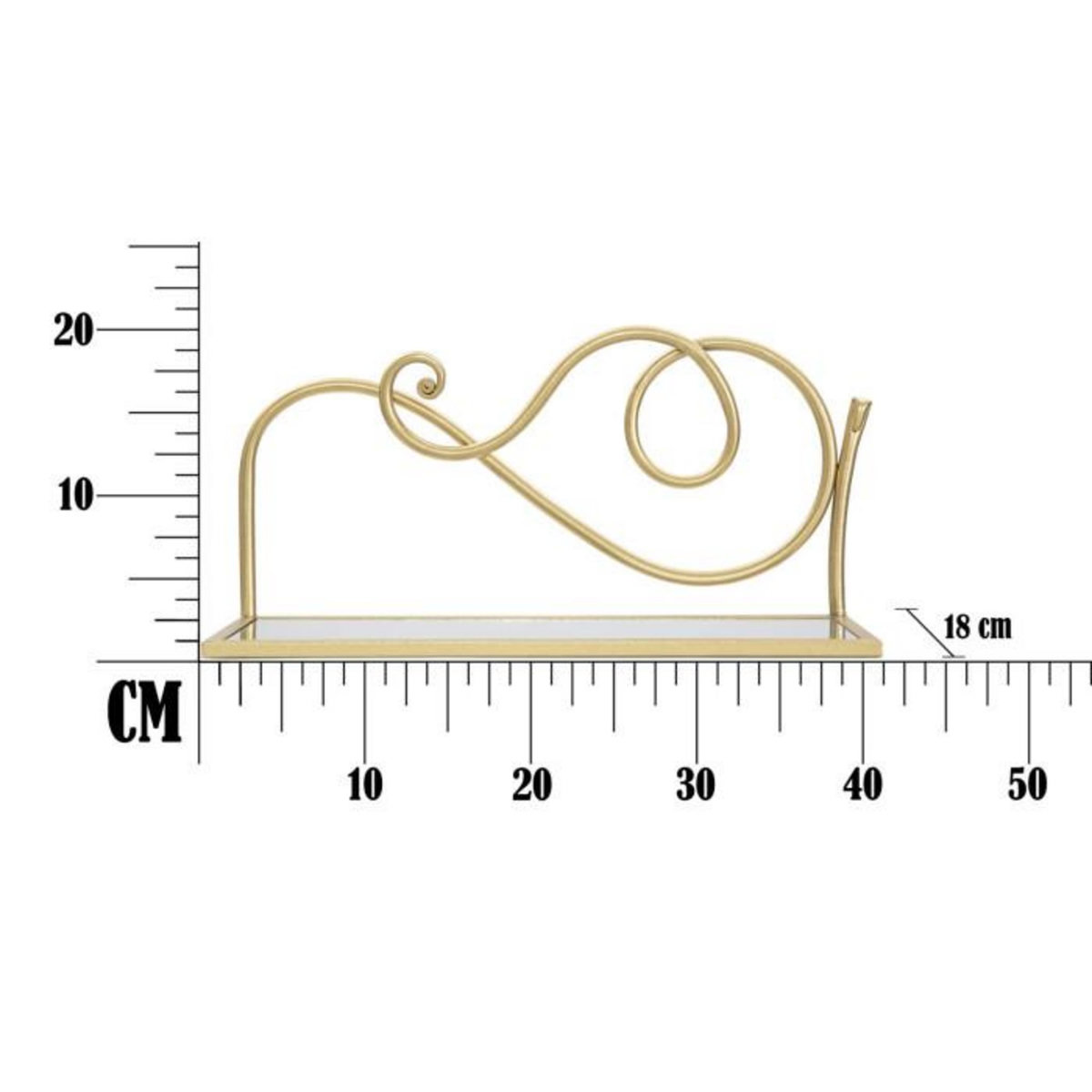 Paris Prix Lot de 2 Étagères Murales Design  Esther  41cm Or