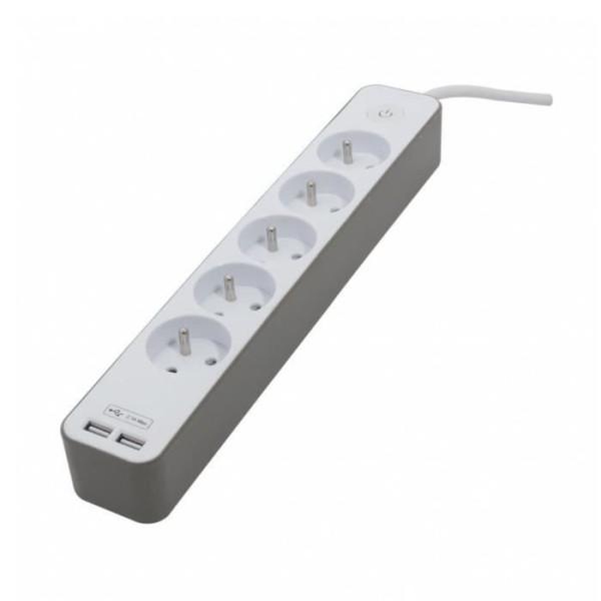 Voir la diapositive 5 : CHACON Chacon bloc multiprise 5 prises 16 a avec 2 ports usb et câble 1,5 m ho5vv-f 3x1,5 mm² blanc et brun
