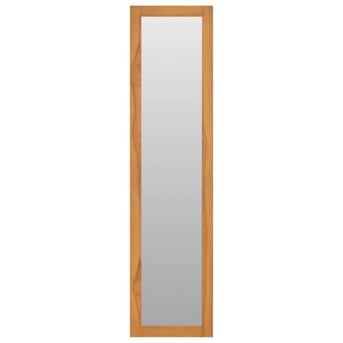 VIDAXL Miroir mural avec etageres 30x30x120 cm Bois de teck massif