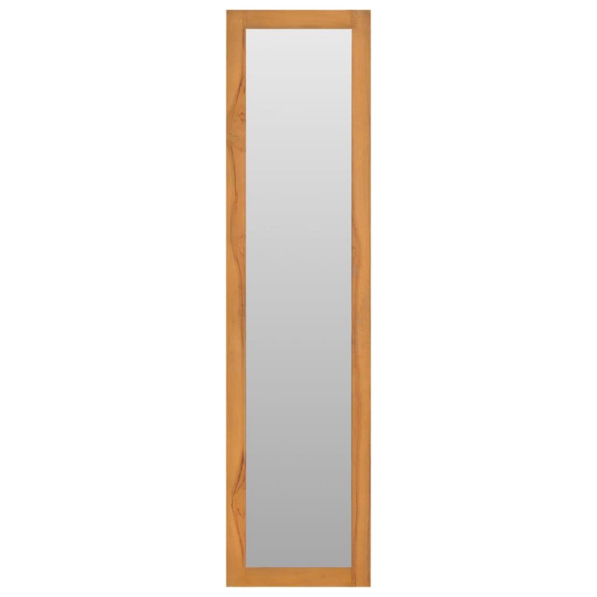 VIDAXL Miroir mural avec etageres 30x30x120 cm Bois de teck massif