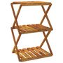 Voir la diapositive 2 : VIDAXL Etagere pliable a 3 niveaux Marron 43x31x63 cm Bois d'acacia