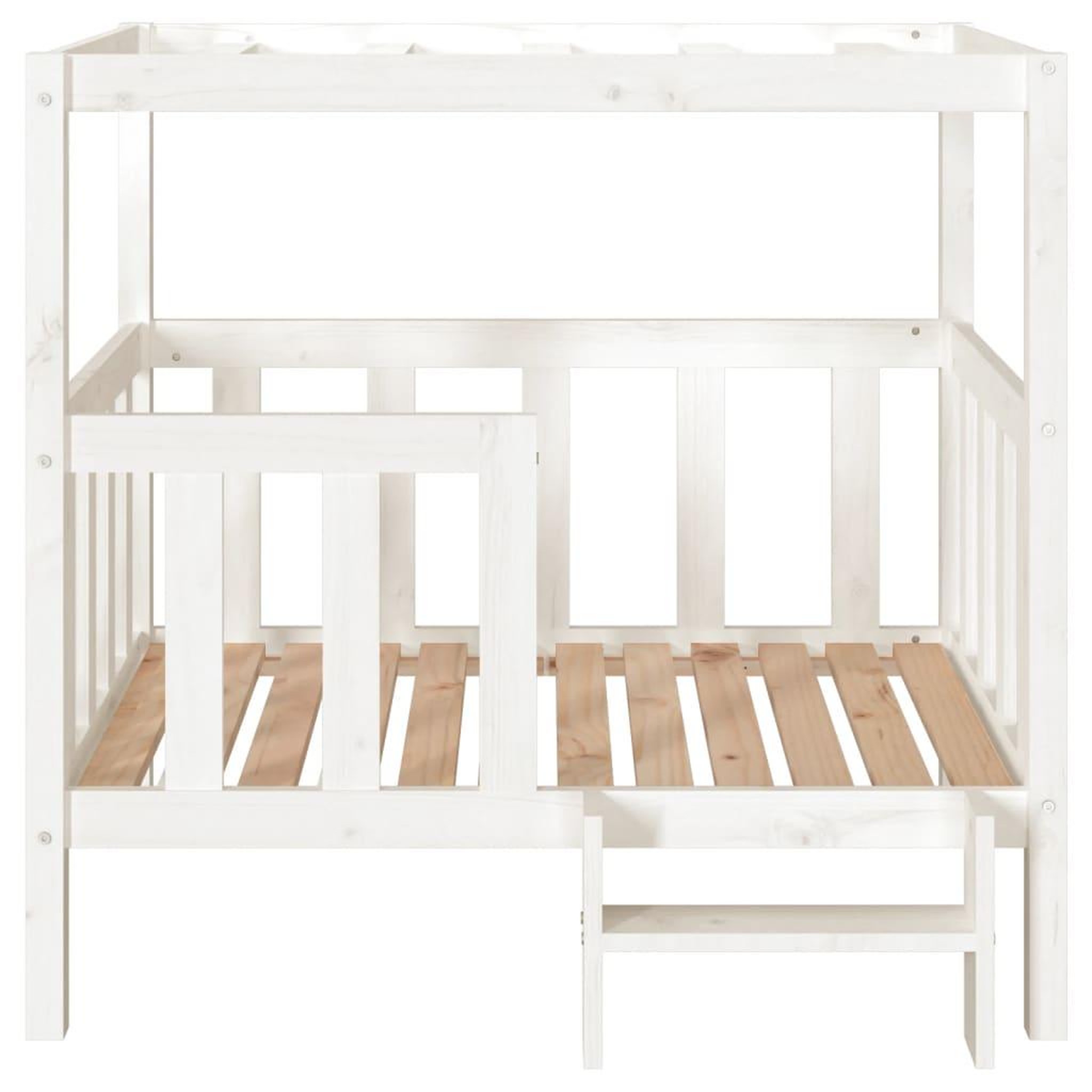 Voir la diapositive 5 : VIDAXL Lit pour chien Blanc 105,5x83,5x100 cm Bois de pin solide