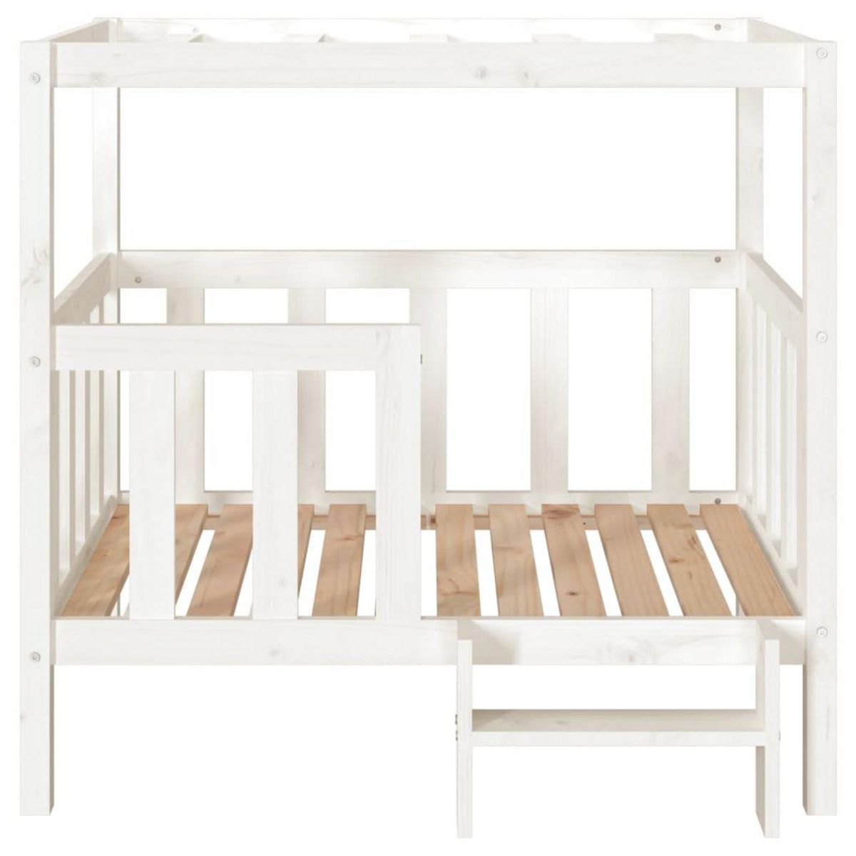 VIDAXL Lit pour chien Blanc 105,5x83,5x100 cm Bois de pin solide