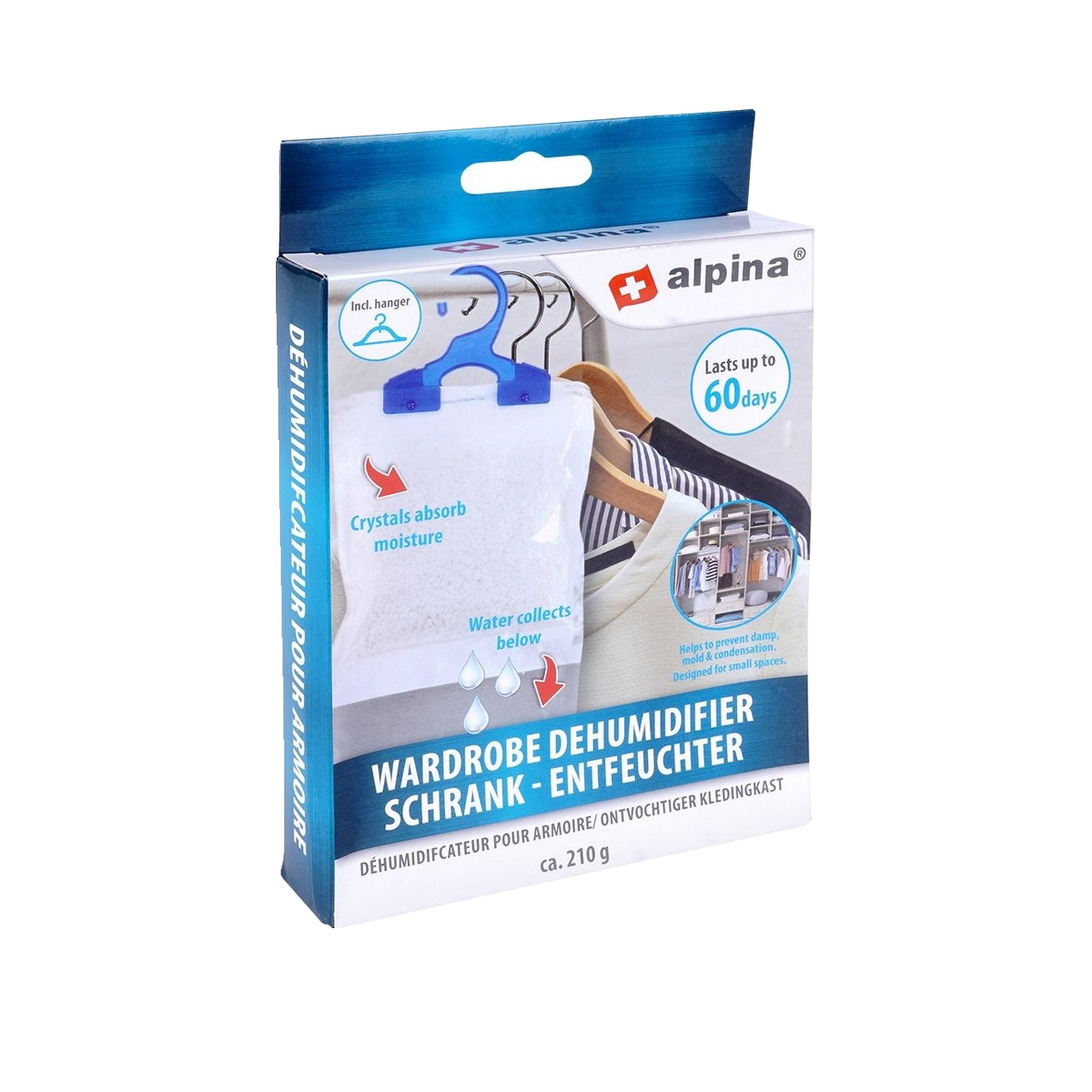 Voir la diapositive 6 : Alpina Absorbeur d'humidité Alpina hanging moisture absorber blanche