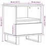 Voir la diapositive 6 : VIDAXL Tables de chevet 2 pcs gris beton 40x35x50 cm bois d'ingenierie