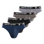 PIERRE CARDIN Lot de 4 Slips homme en coton. Coloris disponibles : Noir