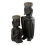 Voir la diapositive 2 : Paris Prix Statue Déco  Assise Ethnique  49cm Noir