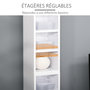 Voir la diapositive 5 : HOMCOM Lot de 2 étagères colonnes armoire de rangement CD 6 + 6 compartiments blanc dim. 21L x 22,5l x 88,5H cm