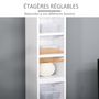 Voir la diapositive 5 : HOMCOM Lot de 2 étagères colonnes armoire de rangement CD 6 + 6 compartiments blanc dim. 21L x 22,5l x 88,5H cm