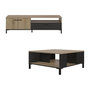 Voir la diapositive 3 : GAMI Ensemble meuble TV et table basse - TRUST - Chene / Noir - GAMI