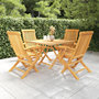 Voir la diapositive 1 : VIDAXL Salon de jardin 5 pcs Bois de teck massif