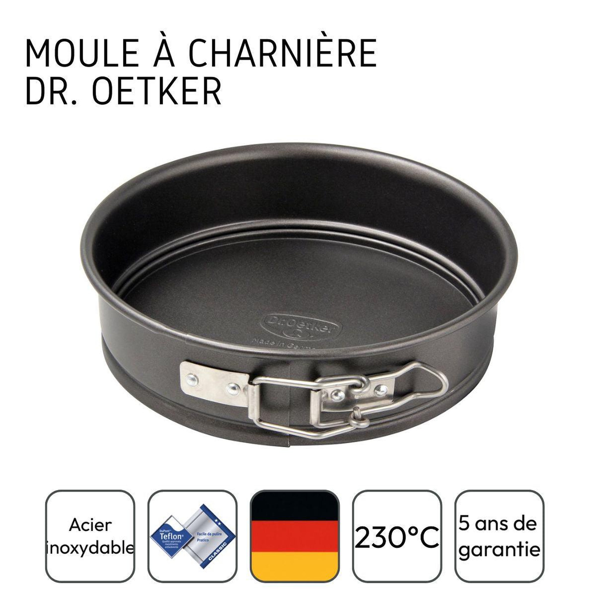 Voir la diapositive 4 : DR.OETKER Moule à manqué à charnière 16 cm dr.oetker