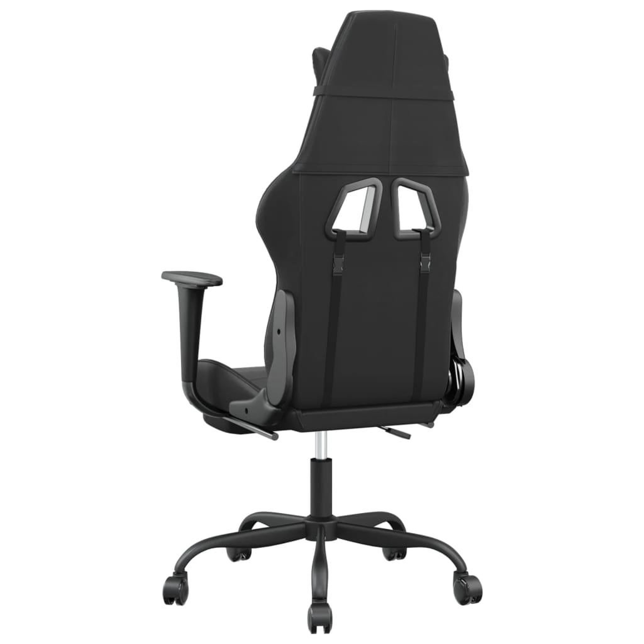 Voir la diapositive 5 : VIDAXL Chaise de jeu avec repose-pied Noir Similicuir