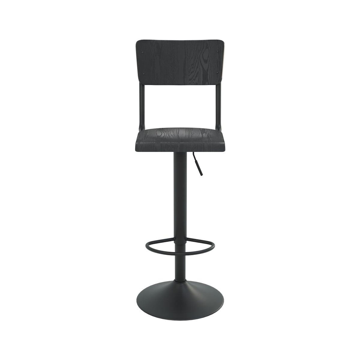 Rendez vous déco Lot de 2 chaises de bar réglables 60/80 cm en bois noir - Clem